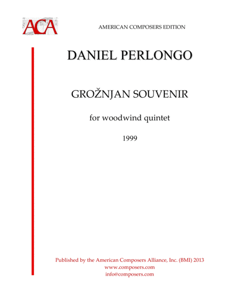 Perlongo Groznjan Souvenir Sheet Music