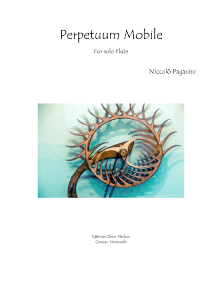 Perpetuum Mobile For Solo Flute Paganini Sheet Music