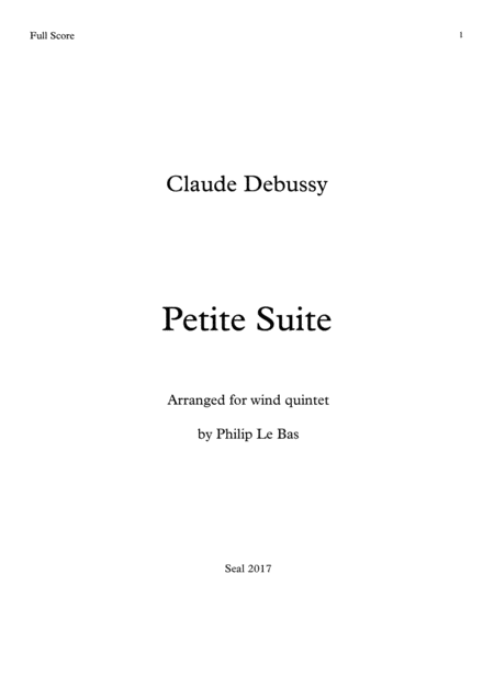 Petite Suite Sheet Music