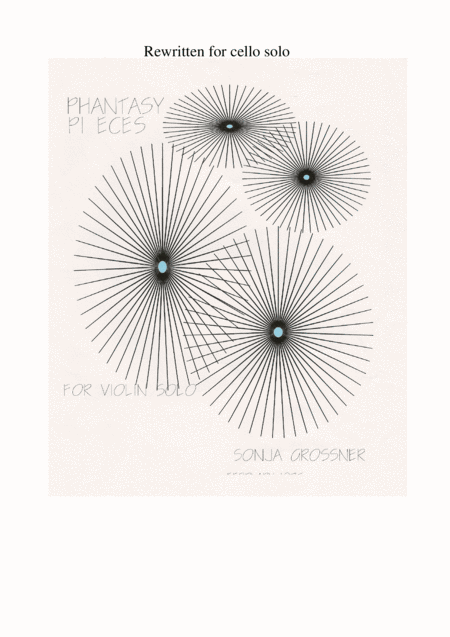 Phantasy Pieces For Cello Solo Sheet Music