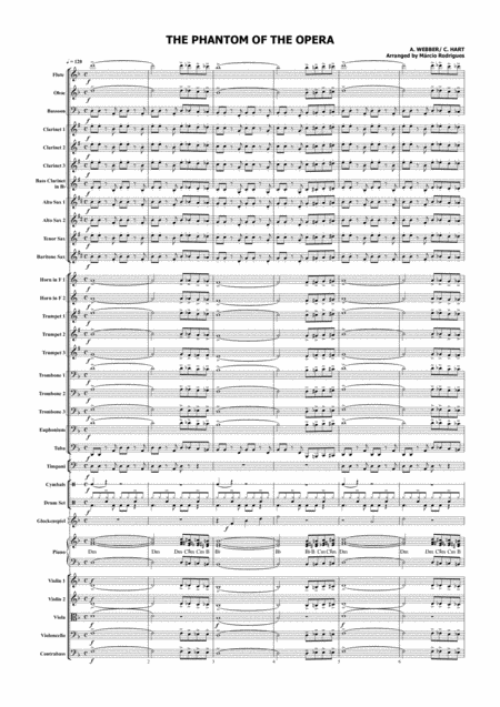 Free Sheet Music Phantom Of The Opera