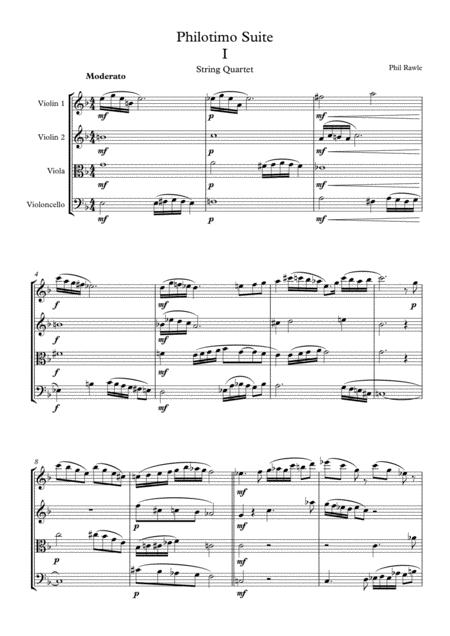 Philotimo Suite String Quartet Sheet Music