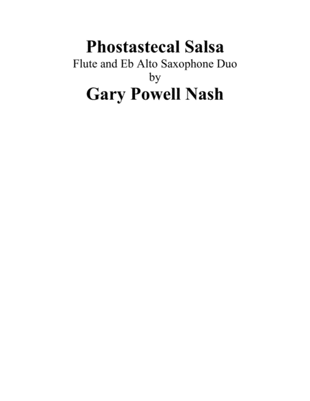 Phostastecal Salsa Flute And Alto Saxophone Sheet Music