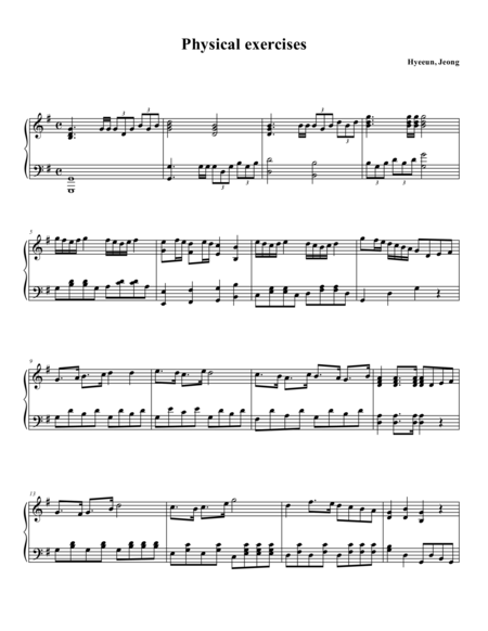 Physical Exercises Sheet Music