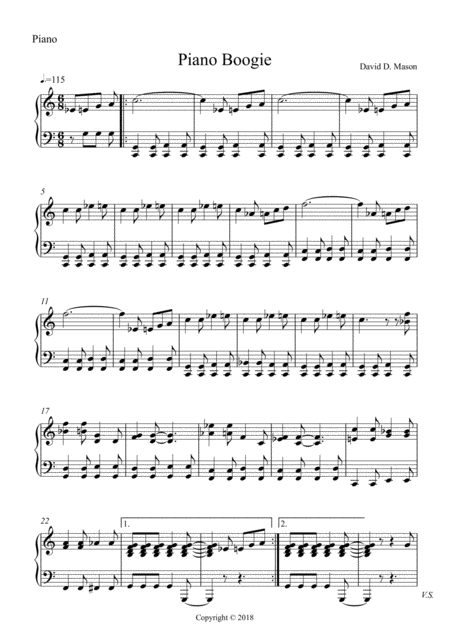 Piano Boogie Sheet Music