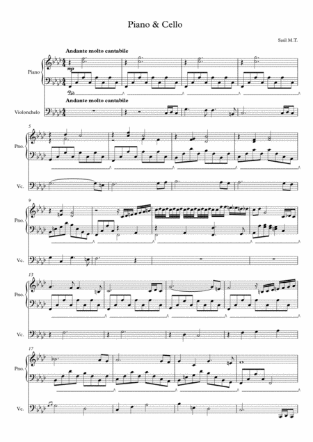 Piano Cello Sheet Music