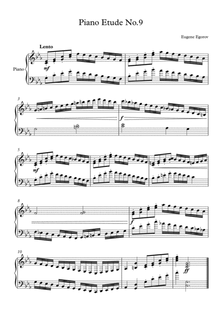 Free Sheet Music Piano Etude No 9 In C Minor