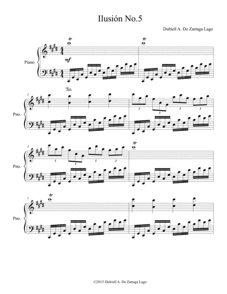 Piano Ilusion No 5 Sheet Music