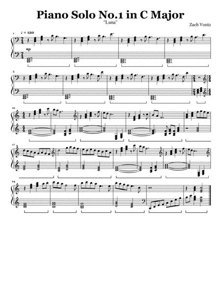 Piano Solo No 1 In C Major Sheet Music