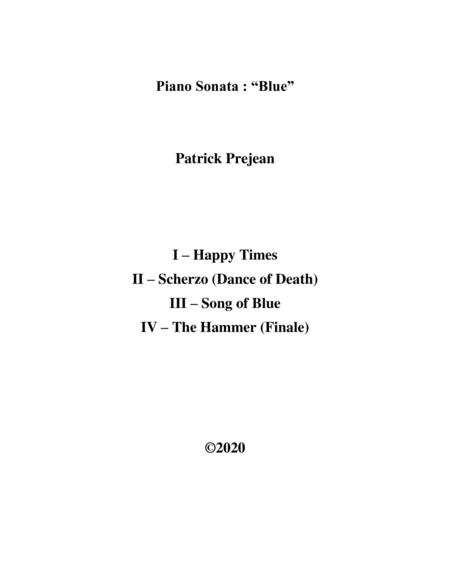 Free Sheet Music Piano Sonata Blue