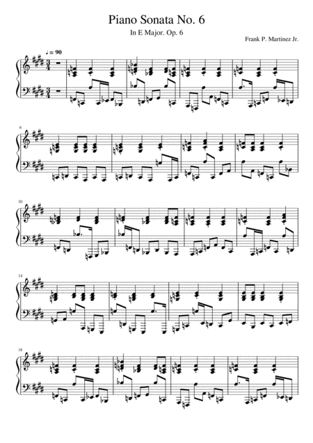 Free Sheet Music Piano Sonata No 6 In E Major Op 6