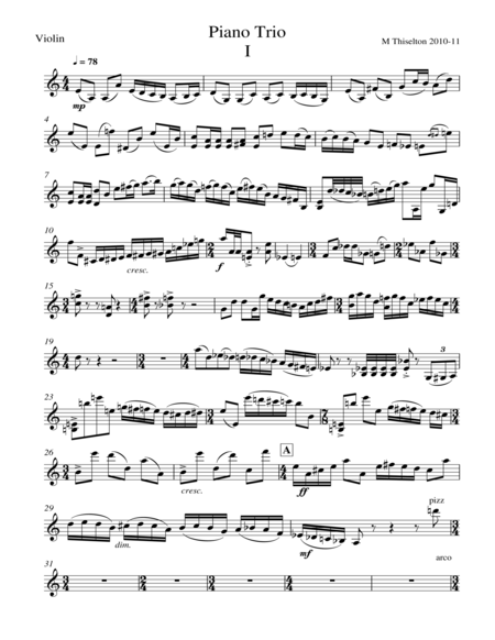 Piano Trio Violin And Cello Parts Sheet Music