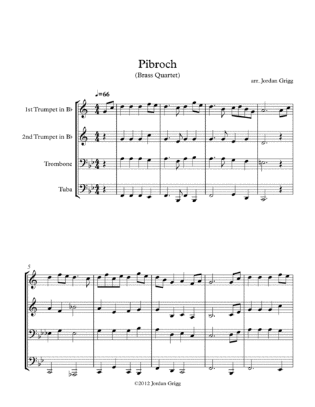 Pibroch Brass Quartet Sheet Music