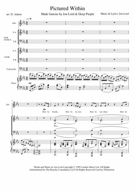 Free Sheet Music Pictured Within