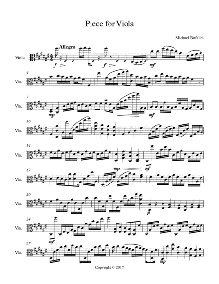 Free Sheet Music Piece For Viola