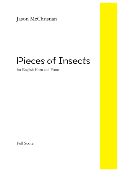 Free Sheet Music Pieces Of Insects For English Horn And Piano