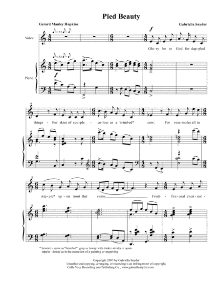 Pied Beauty Sheet Music