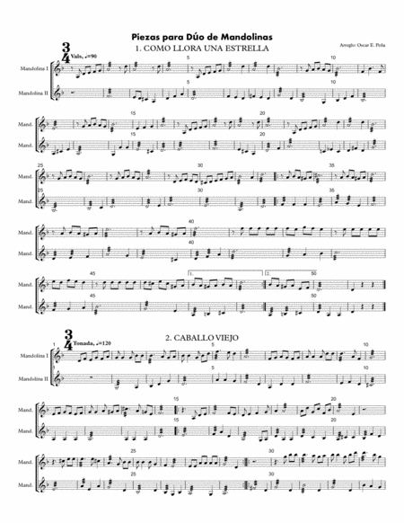 Piezas Venezolanas Para Do De Mandolina Sheet Music