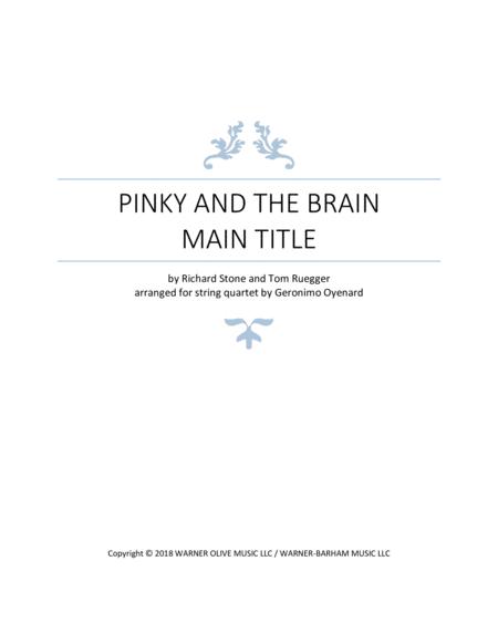 Free Sheet Music Pinky The Brain Main Title