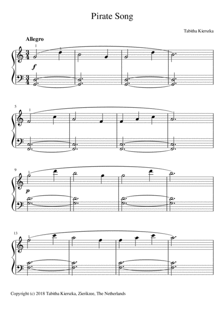 Pirate Song Sheet Music