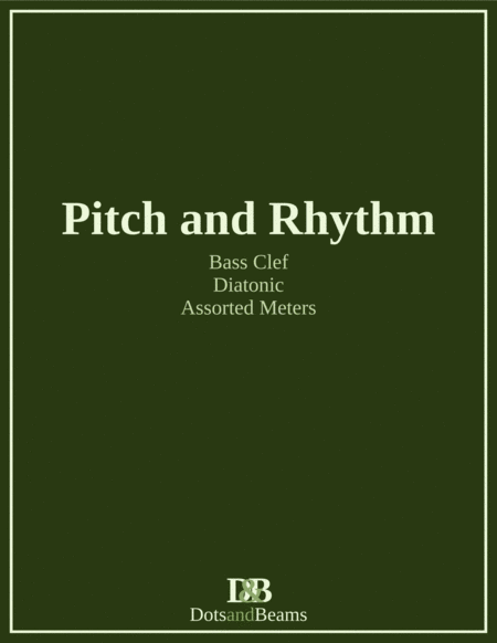 Pitch And Rhythm Bass Clef Diatonic Sight Reading Exercise Book Sheet Music