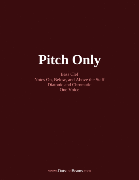 Pitch Only Bass Clef Sight Reading Exercise Book Sheet Music