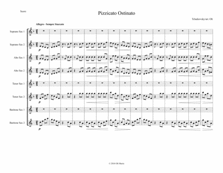 Pizzicato Ostinato From Symphony No 4 Sheet Music