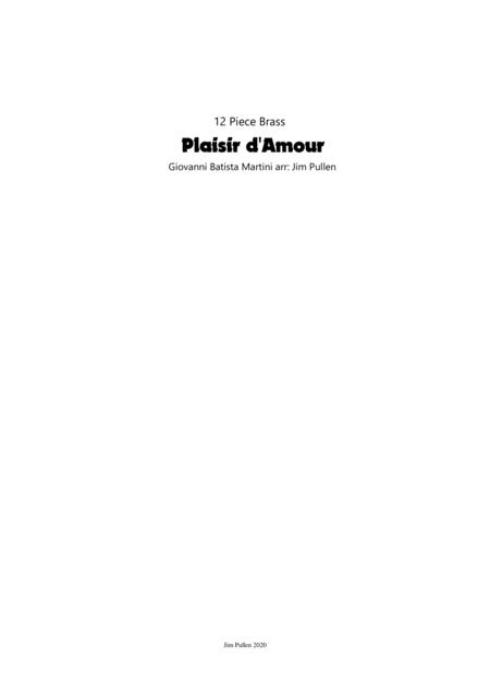 Free Sheet Music Plaisir D Amour For 12 Piece Brass