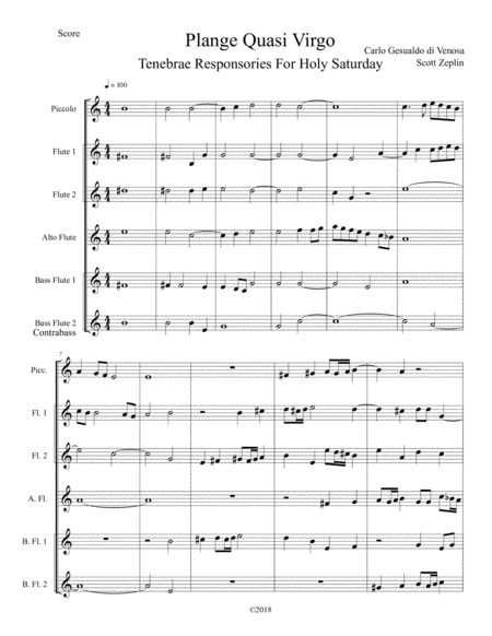 Plange Quasi Virgo Sheet Music