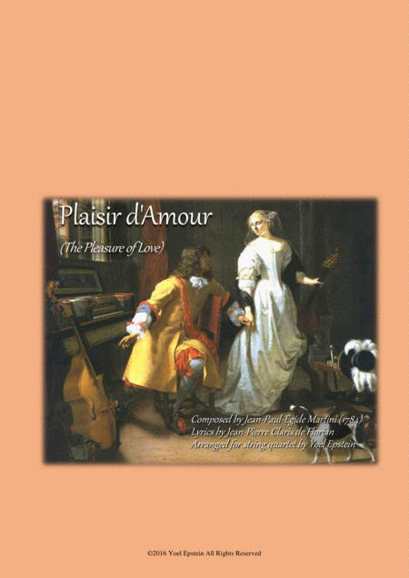 Free Sheet Music Plasir D Amour Classic French Love Song Arranged For String Quartet