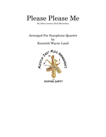 Please Please Me Saxophone Quartet Rhythm Sheet Music