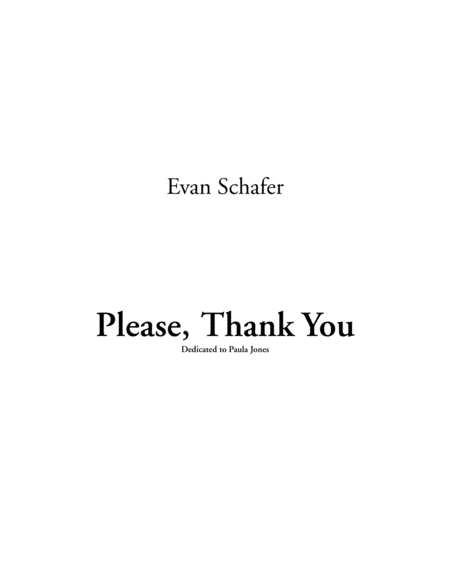 Please Thank You 2011 Sheet Music