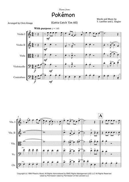 Free Sheet Music Pokemon Theme From The Animated Series