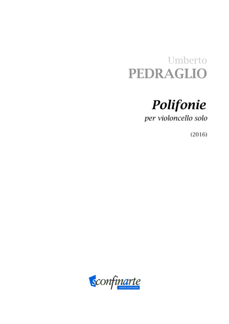 Polifonie For Cello Sheet Music