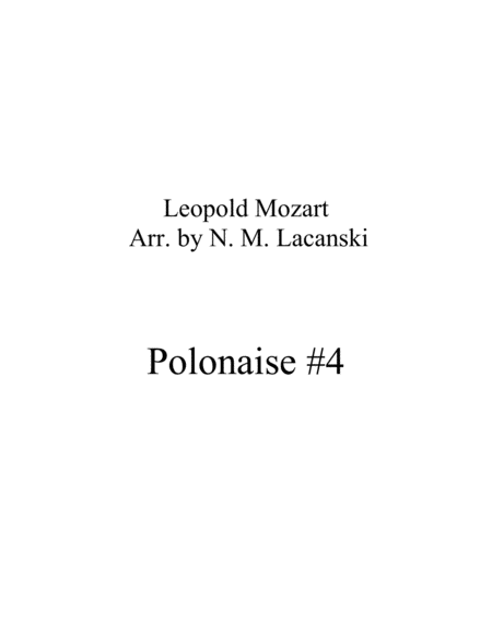 Polonaise 4 Sheet Music