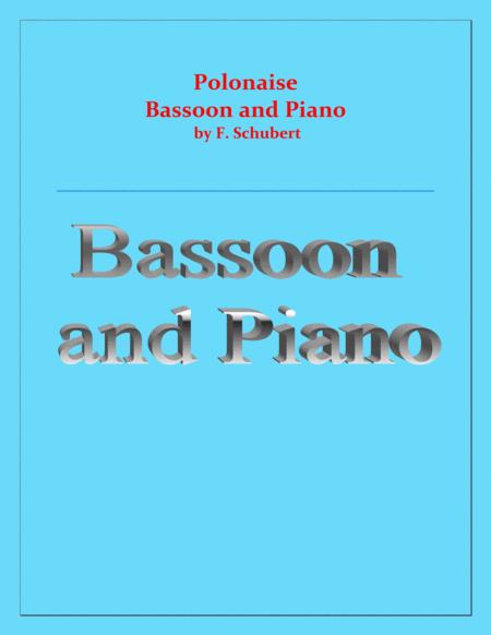 Polonaise F Schubert For Bassoon And Piano Intermediate Sheet Music