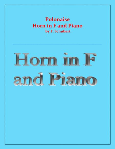 Polonaise F Schubert For Horn In F And Piano Intermediate Sheet Music