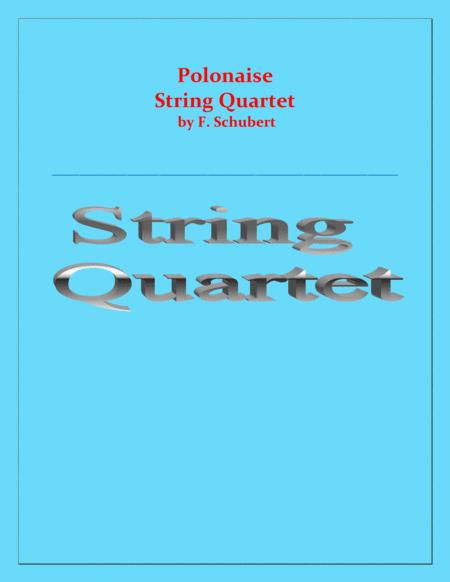 Polonaise F Schubert String Quartet Chamber Music Intermediate Sheet Music