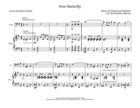Free Sheet Music Poor Butterfly Cello And Piano Duet
