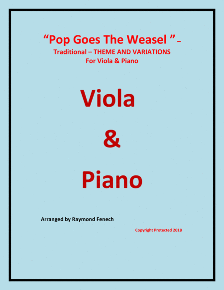 Free Sheet Music Pop Goes The Weasel Theme And Variations For Viola And Piano