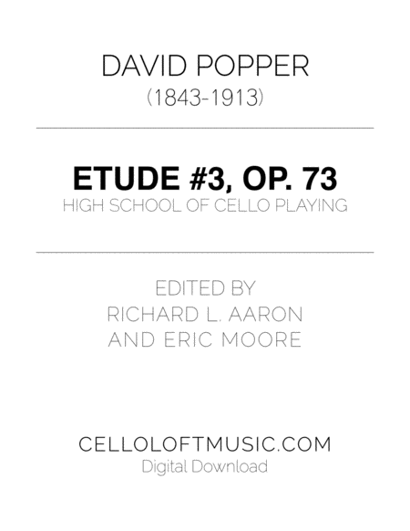 Free Sheet Music Popper Arr Richard Aaron Op 73 Etude 3