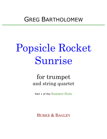 Popsicle Rocket Sunrise Trumpet String Quartet Sheet Music