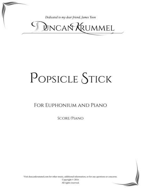 Popsicle Stick Sheet Music