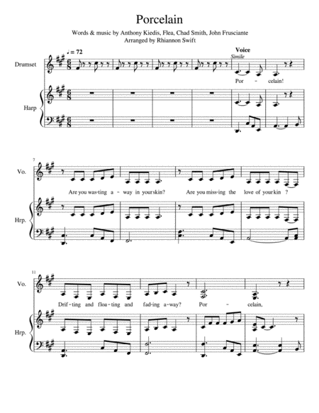 Free Sheet Music Porcelain