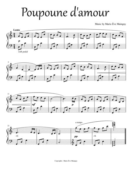 Free Sheet Music Poupoune D Amour