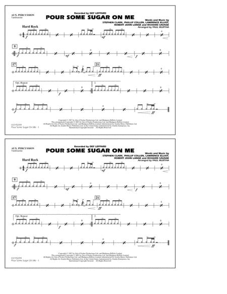 Free Sheet Music Pour Some Sugar On Me Arr Paul Murtha Aux Percussion