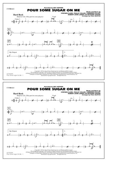 Free Sheet Music Pour Some Sugar On Me Arr Paul Murtha Cymbals