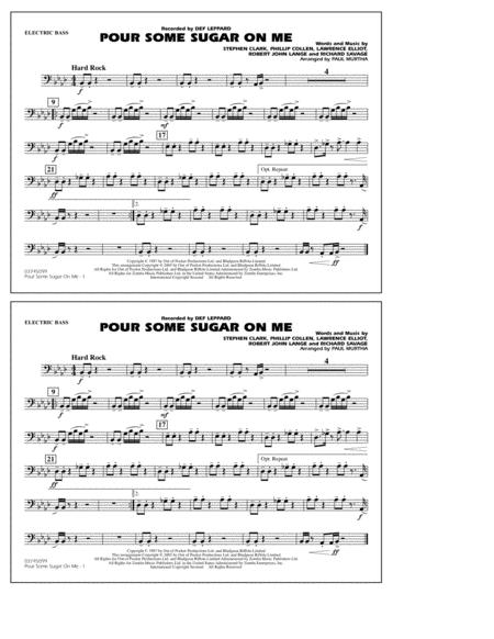 Free Sheet Music Pour Some Sugar On Me Arr Paul Murtha Electric Bass