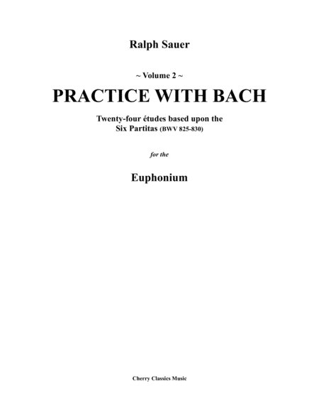 Practice With Bach For Euphonium Volume 2 Sheet Music