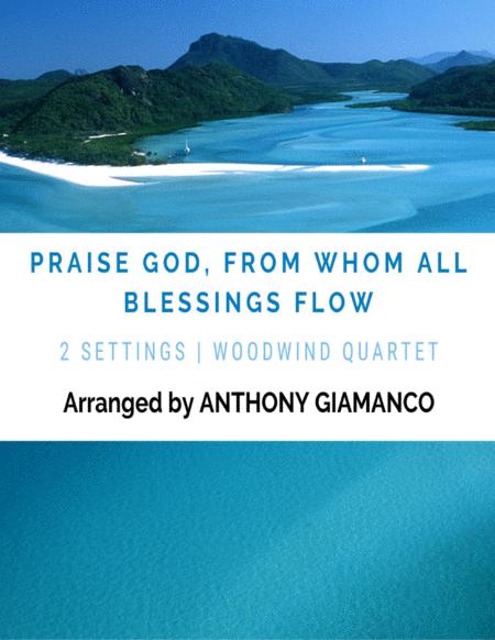 Free Sheet Music Praise God From Whom All Blessings Flow Woodwind Quartet